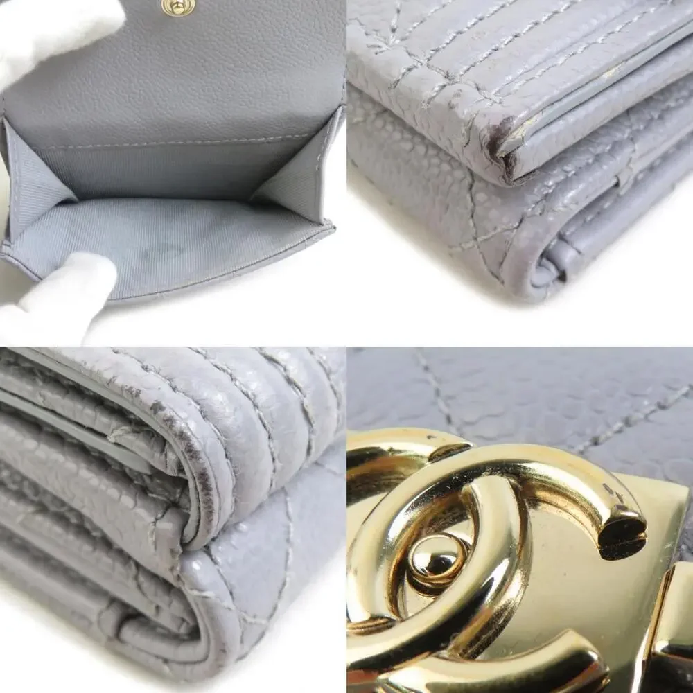 CHANEL gray caviar